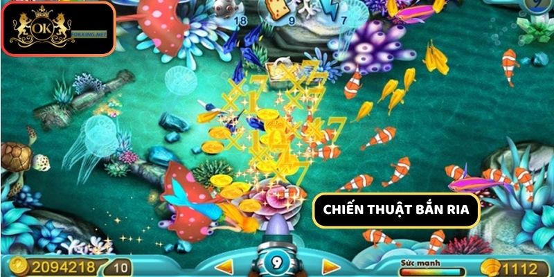 Ứng dụng chiến thuật bắn ria khi chơi game bắn cá